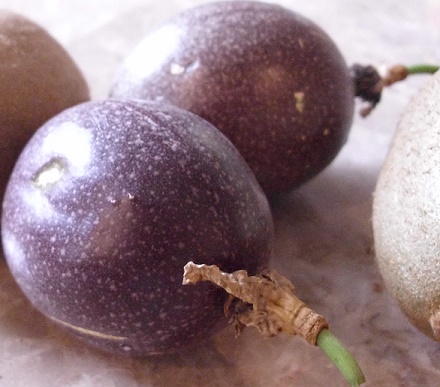 Here are some passionfruits that I found on the ground earlier this week. They finally finished ripening after flowering long before winter. Caught me by surprise! May this be inspiration.