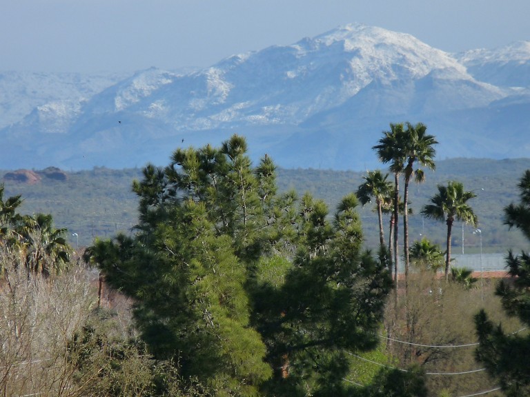 Snow on the mountains